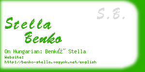stella benko business card